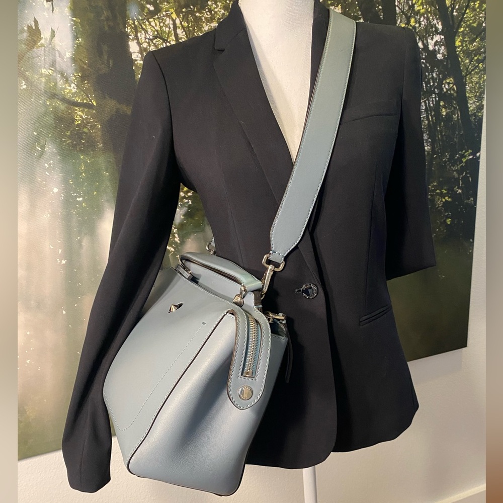 FENDI Dotcom Calfskin Leather Satchel & Pouch Resort 2016 COA